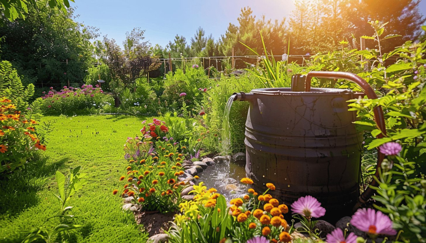 Récupération d'eau de pluie pour l'arrosage du jardin Techniques et systèmes éco-responsables